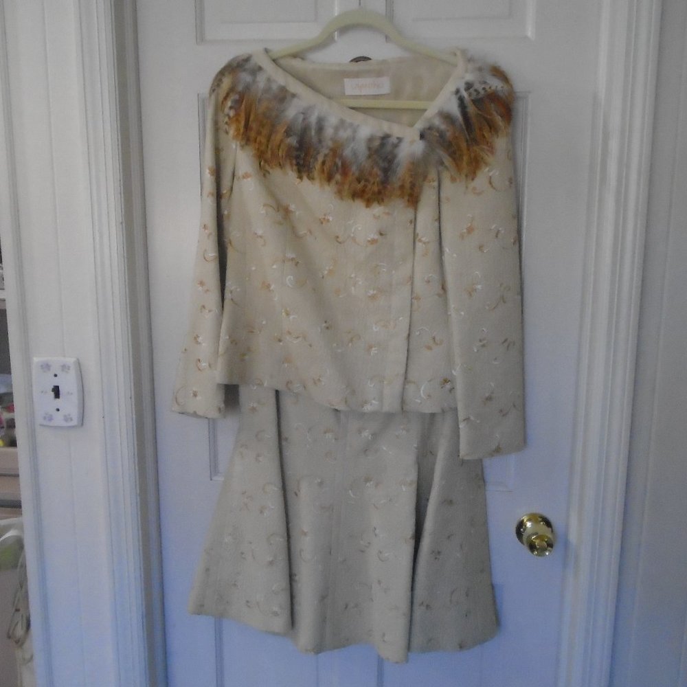 Women's Vintage Lavantino Feathered Suit